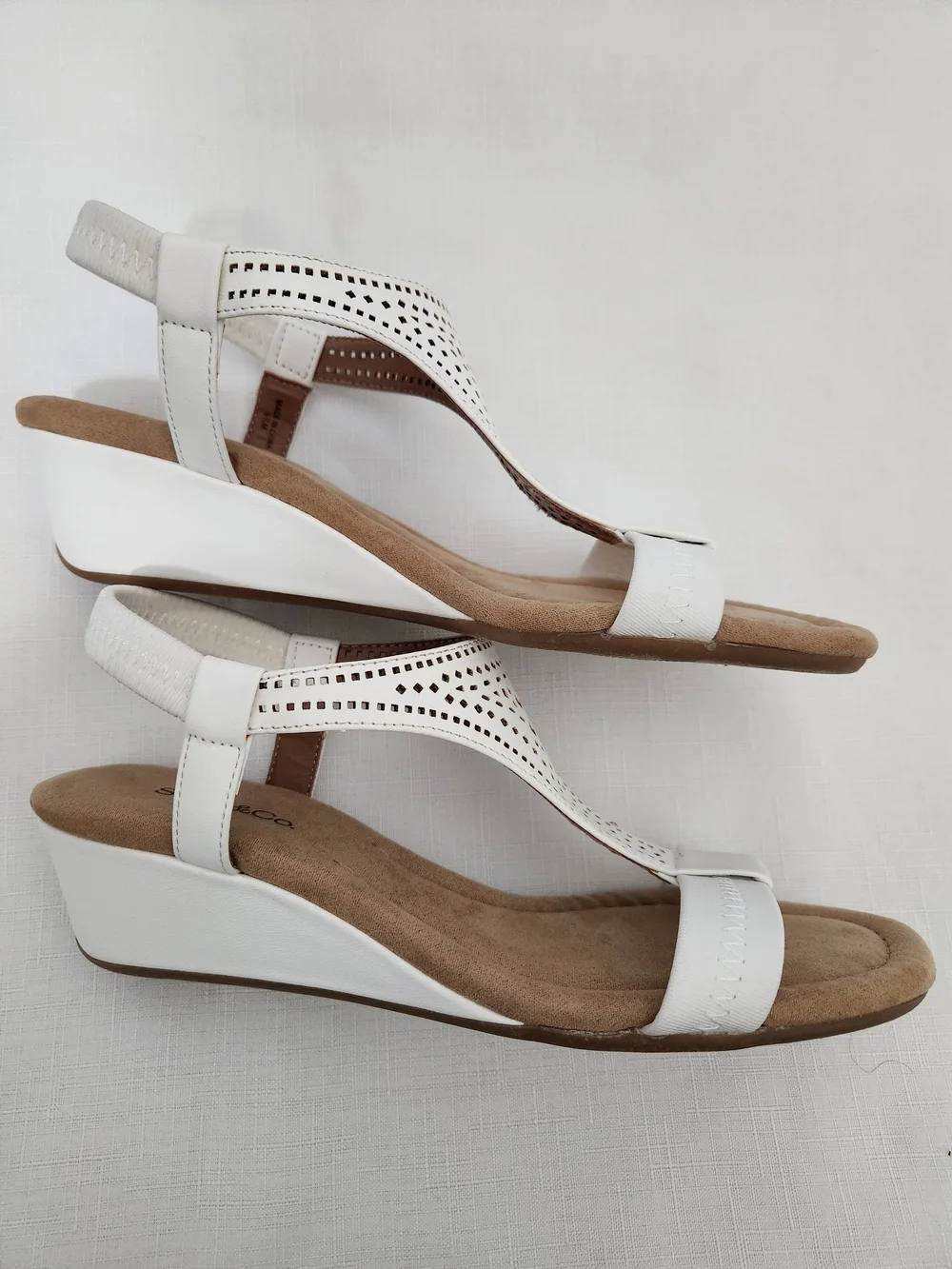 Style & Co. Vacanzaa White Wedge Sandals-size 6.5